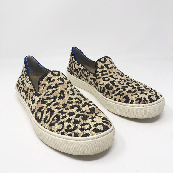 ROTHY’S | Camo Cat Leopard Animal Print Slip On Sneakers Women’s Size 8 - Picture 9 of 12